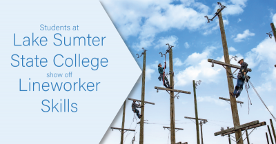 Students at Lake Sumter State College complete Lineworker certification and showcase skills