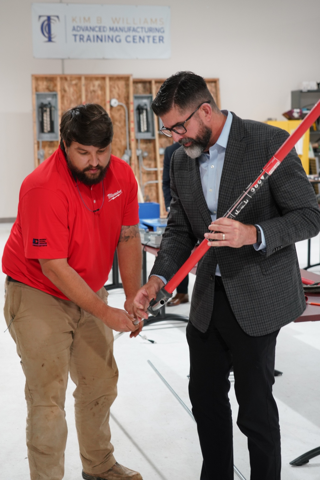 Commissioner Diaz visiting Tallahassee Community College to see their Electrical Apprenticeship Program in action