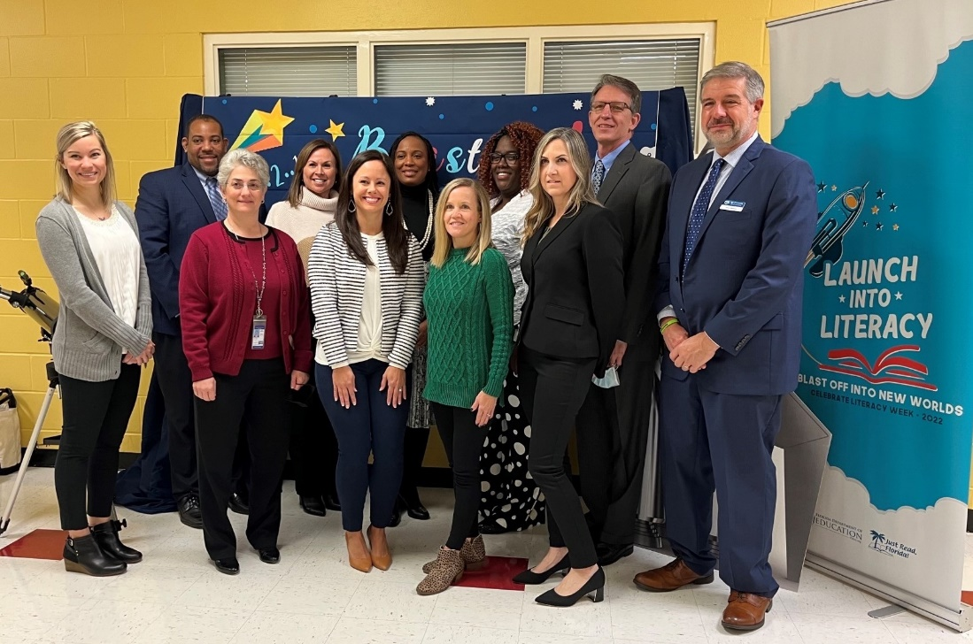 Representatives from the Florida Department of Education and Age of Learning at Bond Elementary School.