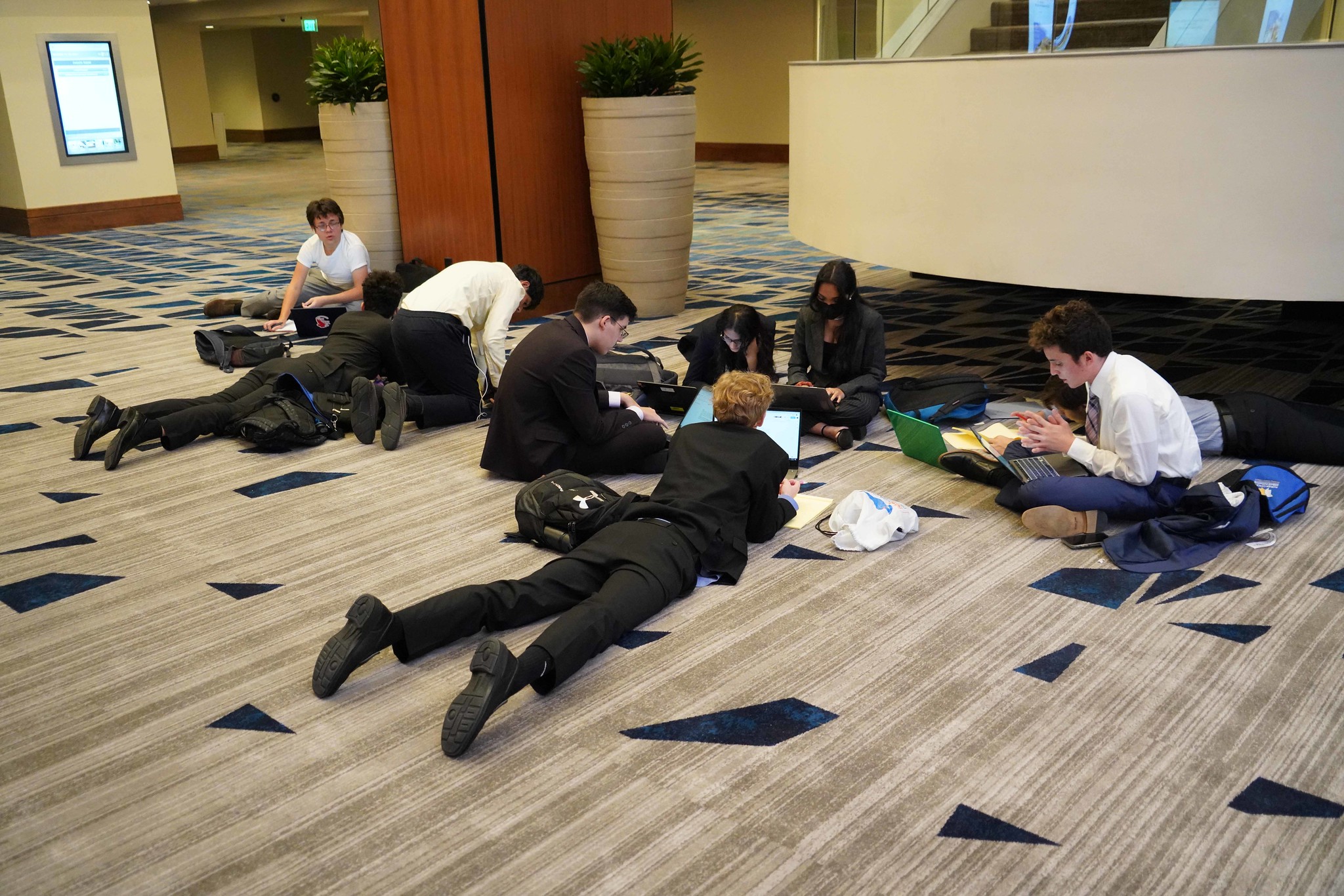 Students studying