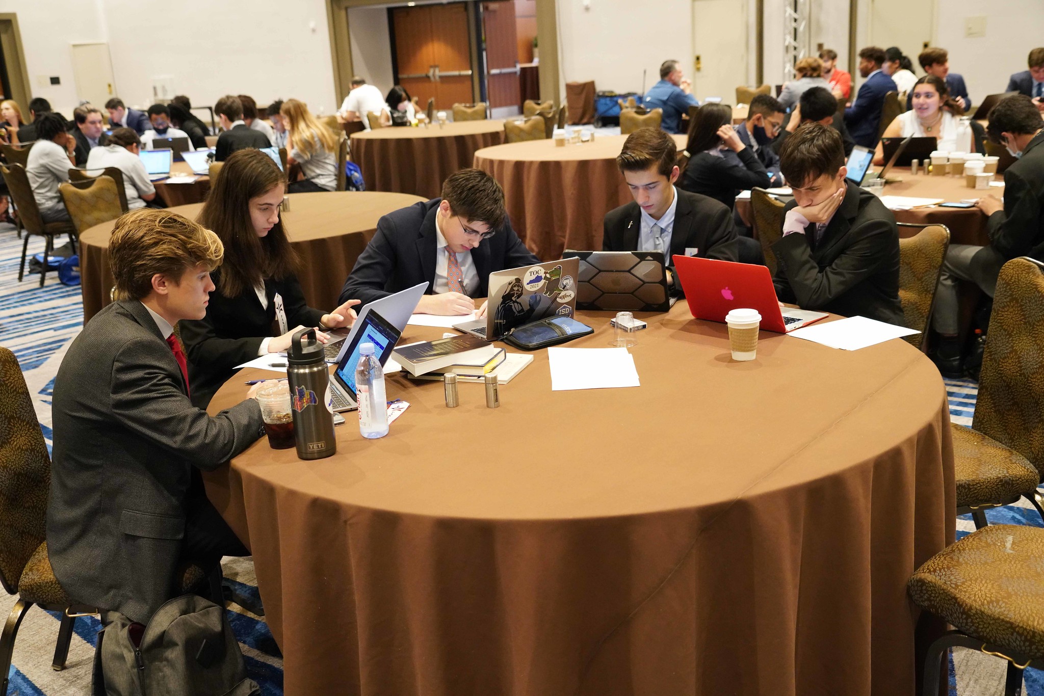 Students preparing for debates