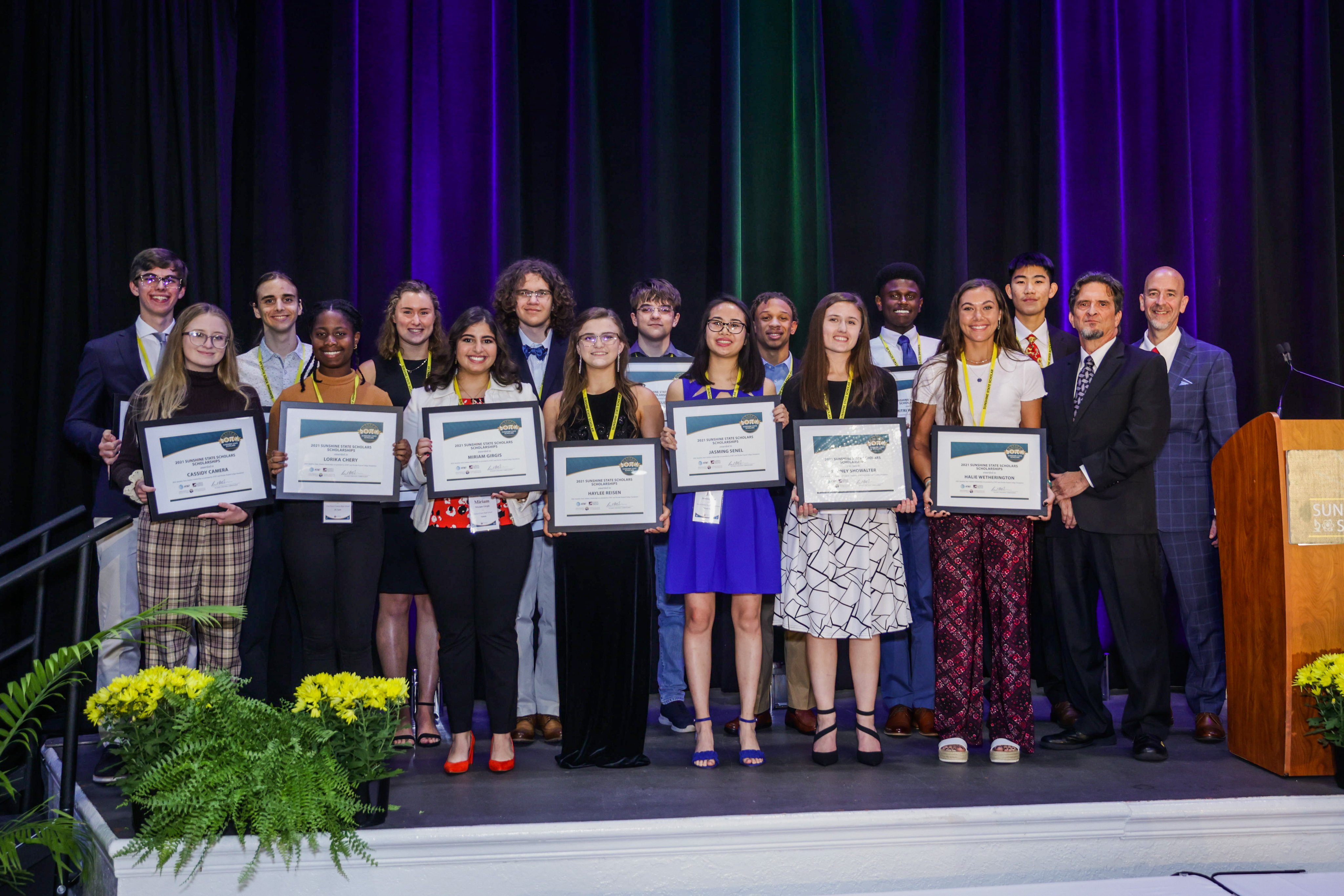 Fifteen scholars were recognized with the inaugural Sunshine State Scholarship presented by AT&T and Florida Prepaid College Foundation.