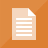 Paper icon on orange background