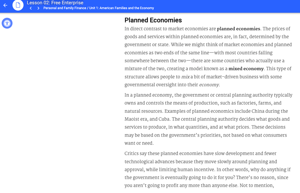 After: Planned Economies In direct contrast to market economies are planned economies. The prices of goods and services within planned economies are, in fact, determined by the government or state. While we might think of market economies and planned economies are two ends of the same line-with most countries falling somewhere between the two-there are some countries who actually use a mixture of the two, creating a model known as a mixed economy. This type of structure allows people to mix a bit of market-driven business with some governmental oversight into their economy.  In a planned economy, the government or central planning authority typically owns and controls the means of production, such as factories, farms, and natural resources. Examples of planned economics include China during the Maoist era, and Cuba, The central planning authority decides what goods and services to produce, in what quantities, and at what proves. These decisions may be based on the government’s priorities, not based on what consumers want or need.  Critics say these planned economies have slow development and fewer technological advances because they move slowly around planning and approval, while limiting human incentive. In other words, why do anything if the government is eventually going to do it for you? There’s no reason, since you aren’t going to profit any more than anyone else. Not to mention,