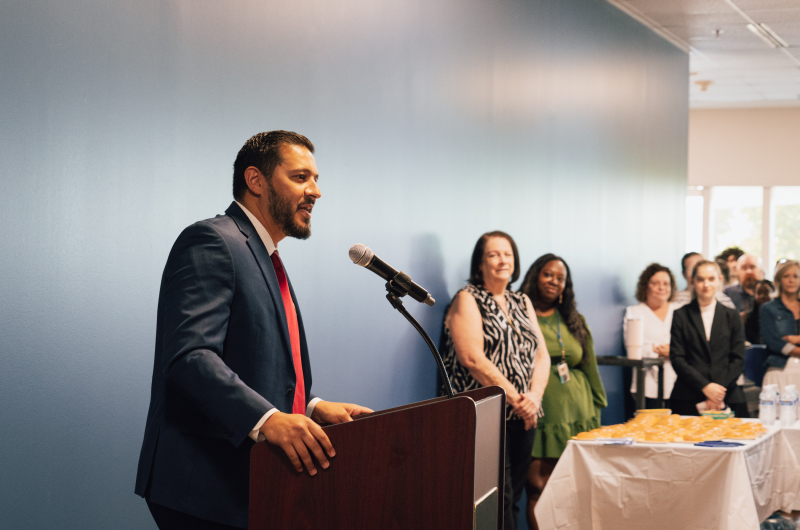 Commissioner Kamoutsas launched the department’s first Go the Extra Mile (GEM) Pep Rally